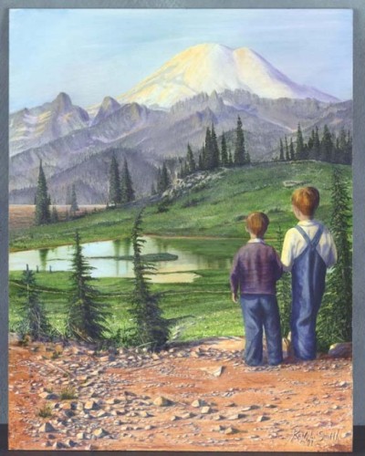 Brothers at Mt Rainer
Original: 14"x18", Oils on Board, Sold
S/N Giclees available @ Moments-of-Life.com