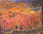 Sunrise in Bryce Canyon
Original: 16" x 20", Oils on Board, Available for Sale
S/N Reproductions available at Moments-of-Life.com 