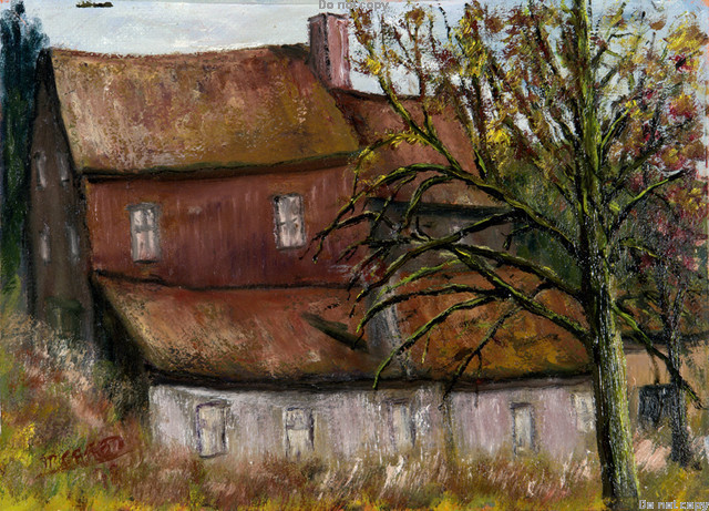 A century old abandoned homested near Martindale in the Upper Gatineau in Quebec. It is an oil painting executed on site on canvas. 14x18 inches  $1200.00cdn