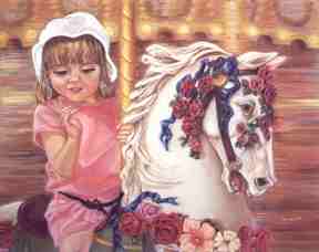 Carousel Paintings by artist Lenni Hirsh Graphic